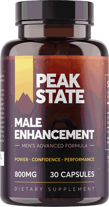 PEAK STATE Male Enhancement Capsules bottle, 800 mg proprietary blend, 30 capsules