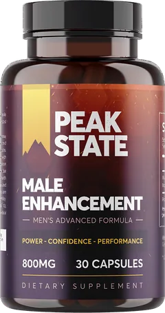 Peak State Male Enhancement Capsules bottle with 30 capsules